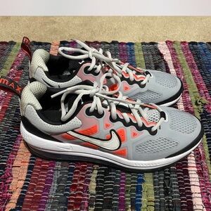 retro style Nike Air Max (coral, gray, navy blue) - size 6.5 youth / 8 women’s